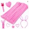 200 Pieces of Pink Pipe Cleaners Craft Chenille Stems for Valentine's Day